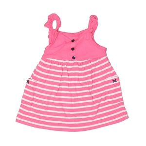 🔵Carter's Girl Pink and White Sleeveless Dress 6M